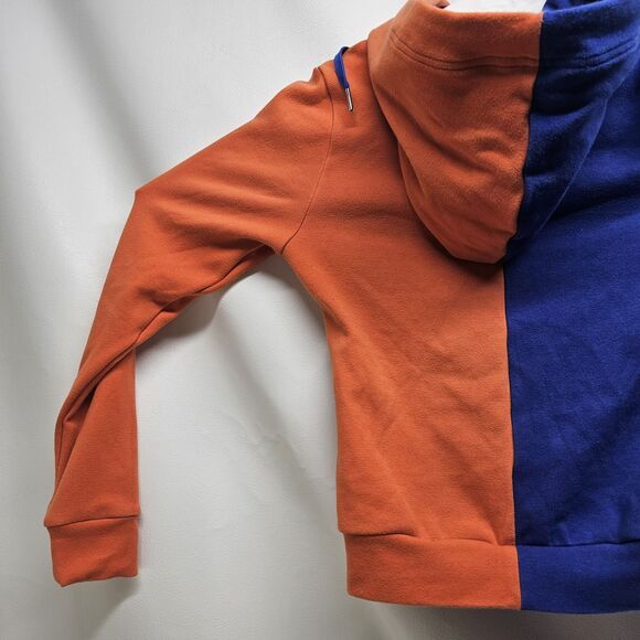 GSUWOO Orange Blue Ruched Set XS – Hoodie Joggers Streetwear Colorblock Outfit - Picture 10 of 16